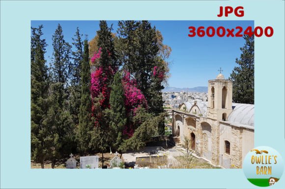 Church in Bougainvilleas: A Digital Photo Asset