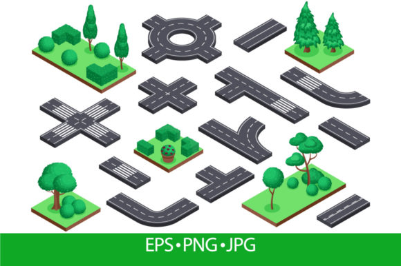Designing Digital Worlds: A Guide to Isometric Road and Nature Elements for Modern Landscapes