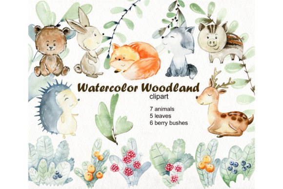 Elevating Brand Aesthetics: The Strategic Value of High-Resolution Watercolor Woodland Clipart in Modern Design