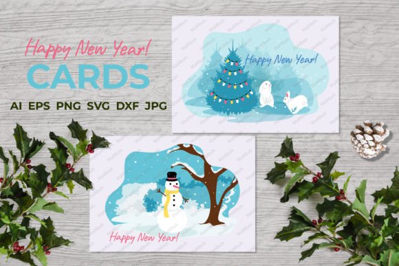 Elevating Your Holiday Greetings with Premium Winter Forest Vector Art