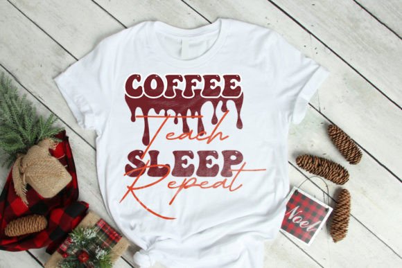 Retro Coffee Drop Typography T-Shirt Design
